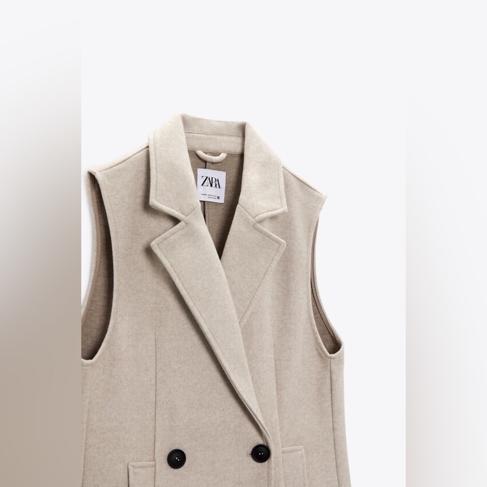 ZARA LONG WAISTCOAT - Picture 10 of 16